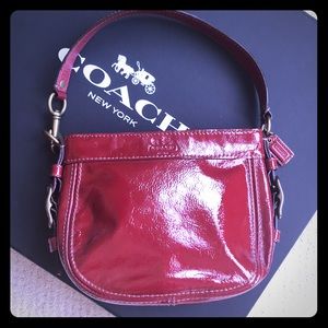 Coach Red Patent Mini Shoulder Bag